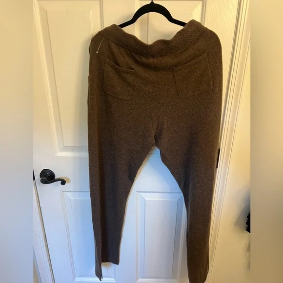 Mongolian Cashmere Straight Leg Pants brown L NWT - Picture 5 of 8